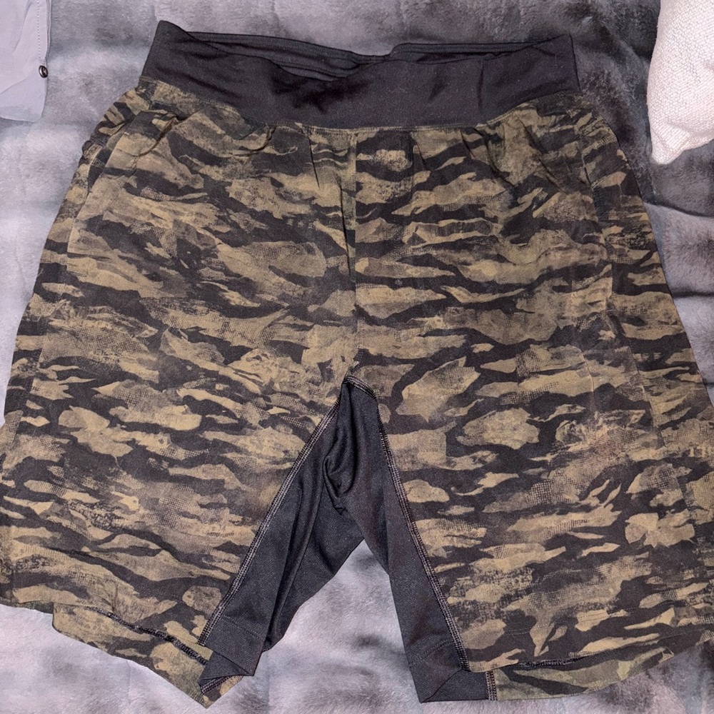 Lululemon Athletica Brown and Black Athletic Shorts